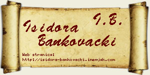 Isidora Bankovački vizit kartica
